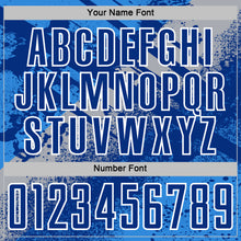 Load image into Gallery viewer, Custom Royal Gray-White Grunge Splatter Brush Stroke Sublimation Soccer Uniform Jersey
