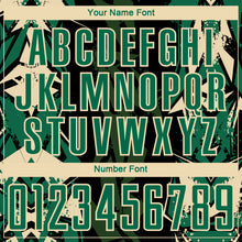 Load image into Gallery viewer, Custom Black Kelly Green-Cream Geometric Shard Grunge Splash Sublimation Soccer Uniform Jersey
