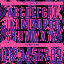 Load image into Gallery viewer, Custom Black Purple-Pink Geometric Shard Grunge Splash Sublimation Soccer Uniform Jersey
