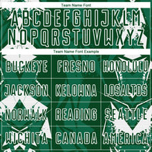 Load image into Gallery viewer, Custom Green-White Geometric Shard Grunge Splash Sublimation Soccer Uniform Jersey
