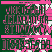 Load image into Gallery viewer, Custom Green Pink-White Geometric Grid Gradient Sublimation Soccer Uniform Jersey
