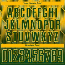Load image into Gallery viewer, Custom Green-Gold Spiked Sharp Lines Gradient Sublimation Soccer Uniform Jersey

