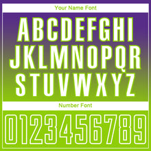 Load image into Gallery viewer, Custom Purple Neon Green-White Gradient Style Twinkle Star Sublimation Soccer Uniform Jersey
