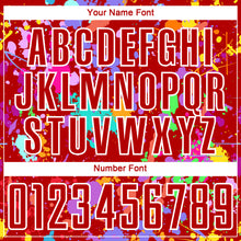 Load image into Gallery viewer, Custom Graffiti Pattern Red-White Paint Splatter Sublimation Soccer Uniform Jersey
