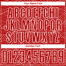 Charger l'image dans la galerie, Custom Red-White Abstract Wave Lines Interlocking Sublimation Soccer Uniform Jersey
