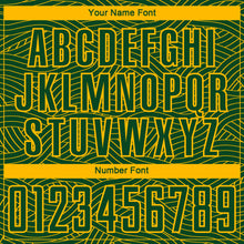 Charger l'image dans la galerie, Custom Green-Gold Abstract Wave Lines Interlocking Sublimation Soccer Uniform Jersey
