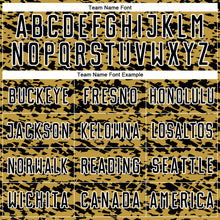 Charger l'image dans la galerie, Custom Old Gold Black-White Geometric Fragment Splatter Sublimation Soccer Uniform Jersey
