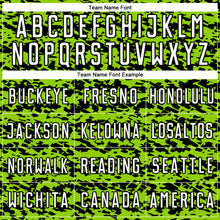 Laden Sie das Bild in den Galerie-Viewer, Custom Neon Green-Black Geometric Fragment Splatter Sublimation Soccer Uniform Jersey
