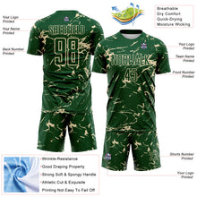 Загрузить изображение в средство просмотра галереи, Custom Green-Cream Abstract Fluid Marble Sublimation Soccer Uniform Jersey
