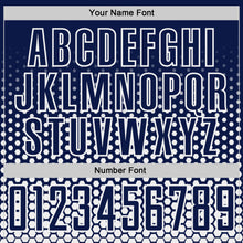 Load image into Gallery viewer, Custom Navy-White Geometric Hexagonal Dot Gradient Sublimation Soccer Uniform Jersey
