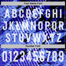 Charger l'image dans la galerie, Custom Blue White-Black Abstract Swirl Wave Grunge Splatter Sublimation Soccer Uniform Jersey
