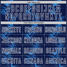 Load image into Gallery viewer, Custom Navy Powder Blue-White USA Style Patriotic Geometric Chevron Lines Sublimation Soccer Uniform Jersey
