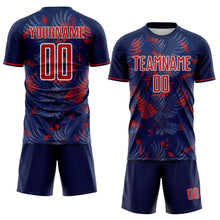Load image into Gallery viewer, Custom US Navy Blue Red-White USA Style Patriotic American Bald Eagle Sublimation Soccer Uniform Jersey
