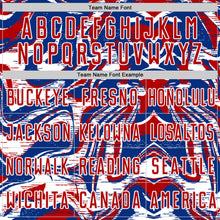 Load image into Gallery viewer, Custom Royal Red-White USA Style Patriotic Liquid Swirl Sublimation Soccer Uniform Jersey
