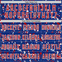 Load image into Gallery viewer, Custom Royal Red-White USA Style Patriotic Abstract Mosaic Confetti Sublimation Soccer Uniform Jersey
