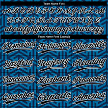 Load image into Gallery viewer, Custom Blue Black-White 3D Pattern Two-Button Unisex Softball Jersey
