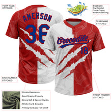 Laden Sie das Bild in den Galerie-Viewer, Custom Graffiti Pattern Royal-Red 3D Two-Button Unisex Softball Jersey
