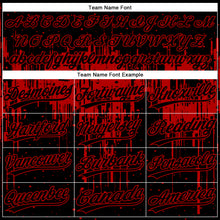 Загрузить изображение в средство просмотра галереи, Custom Black Red 3D Pattern Dripping Splatter Art Two-Button Unisex Softball Jersey

