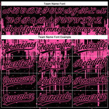 Load image into Gallery viewer, Custom Black Pink 3D Pattern Dripping Splatter Art Two-Button Unisex Softball Jersey
