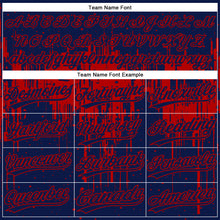 Загрузить изображение в средство просмотра галереи, Custom Navy Red 3D Pattern Dripping Splatter Art Two-Button Unisex Softball Jersey
