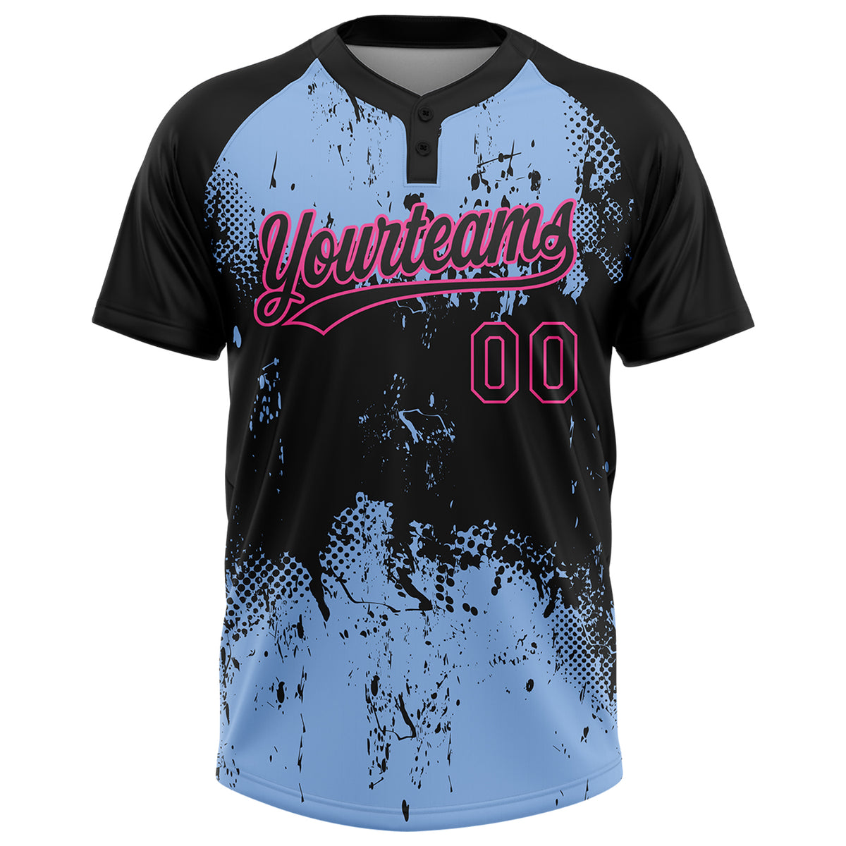 2024 Cheap Custom Black Light Blue Pink 3d Pattern Abstract Splatter 