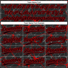 Загрузить изображение в средство просмотра галереи, Custom Black Red 3D Pattern Abstract Network Two-Button Unisex Softball Jersey
