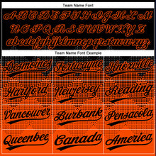 Laden Sie das Bild in den Galerie-Viewer, Custom Black Orange 3D Pattern Gradient Square Shapes Two-Button Unisex Softball Jersey
