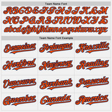 Загрузить изображение в средство просмотра галереи, Custom White Navy Pinstripe Orange Two-Button Unisex Softball Jersey
