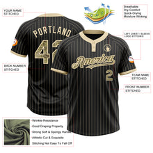 Load image into Gallery viewer, Custom Black Cream Pinstripe Camo Two-Button Unisex Softball Jersey
