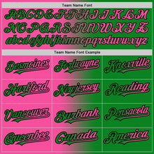 Загрузить изображение в средство просмотра галереи, Custom Grass Green Pink-Black Gradient Fashion Two-Button Unisex Softball Jersey
