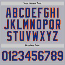 Load image into Gallery viewer, Custom Gray Royal-Orange Two-Button Unisex Softball Jersey
