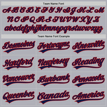 Загрузить изображение в средство просмотра галереи, Custom Gray Red-Navy Two-Button Unisex Softball Jersey
