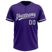 Charger l&#39;image dans la galerie, Custom Purple White Two-Button Unisex Softball Jersey
