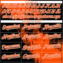 Load image into Gallery viewer, Custom Orange Black-White 3D Pattern Abstract Brush Stroke Two-Button Unisex Softball Jersey
