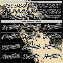 Charger l&#39;image dans la galerie, Custom Cream Black-White 3D Pattern Abstract Brush Stroke Two-Button Unisex Softball Jersey
