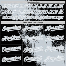 Charger l&#39;image dans la galerie, Custom Silver Black-White 3D Pattern Abstract Brush Stroke Two-Button Unisex Softball Jersey
