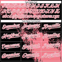 Charger l&#39;image dans la galerie, Custom Medium Pink Black-White 3D Pattern Abstract Brush Stroke Two-Button Unisex Softball Jersey
