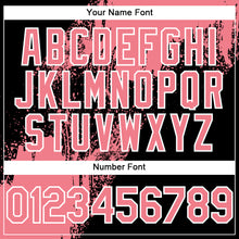 Charger l&#39;image dans la galerie, Custom Medium Pink Black-White 3D Pattern Abstract Brush Stroke Two-Button Unisex Softball Jersey
