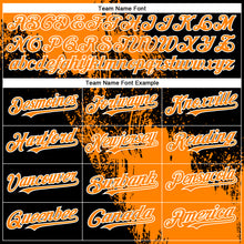 Charger l&#39;image dans la galerie, Custom Bay Orange Black-White 3D Pattern Abstract Brush Stroke Two-Button Unisex Softball Jersey
