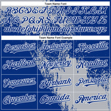 Charger l&#39;image dans la galerie, Custom Gray Royal-White 3D Pattern Abstract Brush Stroke Two-Button Unisex Softball Jersey
