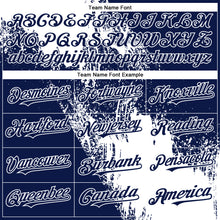 Charger l&#39;image dans la galerie, Custom White Navy 3D Pattern Abstract Brush Stroke Two-Button Unisex Softball Jersey
