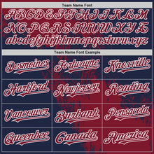Charger l&#39;image dans la galerie, Custom Crimson Navy-White 3D Pattern Abstract Brush Stroke Two-Button Unisex Softball Jersey
