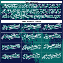 Charger l&#39;image dans la galerie, Custom Teal Navy-White 3D Pattern Abstract Brush Stroke Two-Button Unisex Softball Jersey
