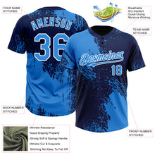 Charger l&#39;image dans la galerie, Custom Electric Blue Navy-White 3D Pattern Abstract Brush Stroke Two-Button Unisex Softball Jersey
