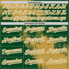 Загрузить изображение в средство просмотра галереи, Custom Old Gold Green-White 3D Pattern Abstract Brush Stroke Two-Button Unisex Softball Jersey
