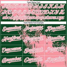 Загрузить изображение в средство просмотра галереи, Custom Medium Pink Green-White 3D Pattern Abstract Brush Stroke Two-Button Unisex Softball Jersey
