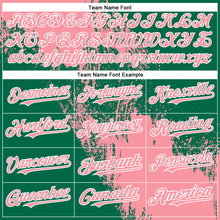 Загрузить изображение в средство просмотра галереи, Custom Medium Pink Kelly Green-White 3D Pattern Abstract Brush Stroke Two-Button Unisex Softball Jersey
