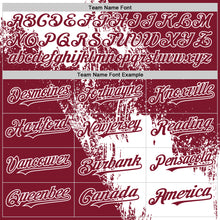 Charger l&#39;image dans la galerie, Custom White Crimson 3D Pattern Abstract Brush Stroke Two-Button Unisex Softball Jersey
