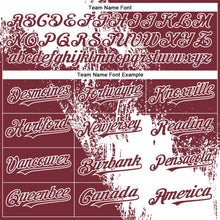 Laden Sie das Bild in den Galerie-Viewer, Custom White Burgundy 3D Pattern Abstract Brush Stroke Two-Button Unisex Softball Jersey
