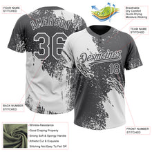 Загрузить изображение в средство просмотра галереи, Custom White Steel Gray 3D Pattern Abstract Brush Stroke Two-Button Unisex Softball Jersey
